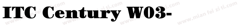 ITC Century W03字体转换